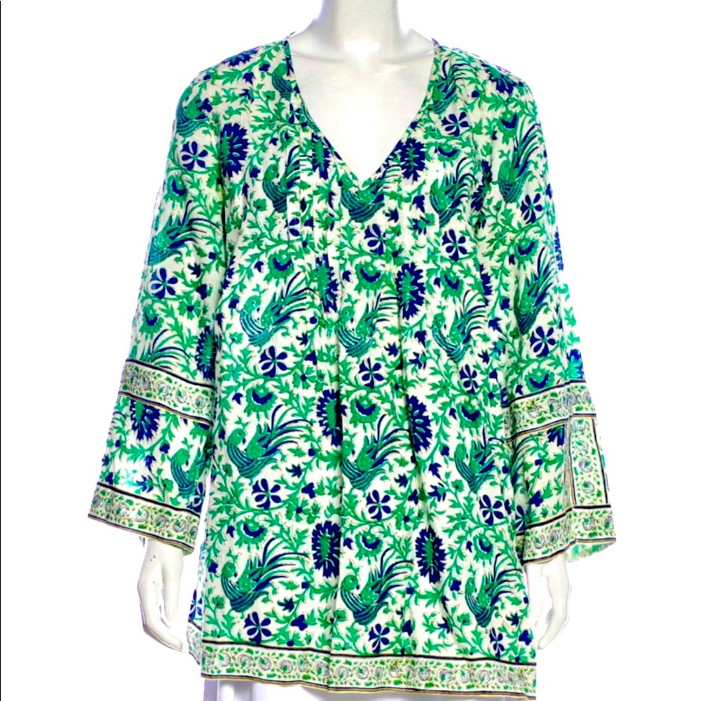 CALYPSO St. Barth Linen Long Sleeve Tunic NWOT